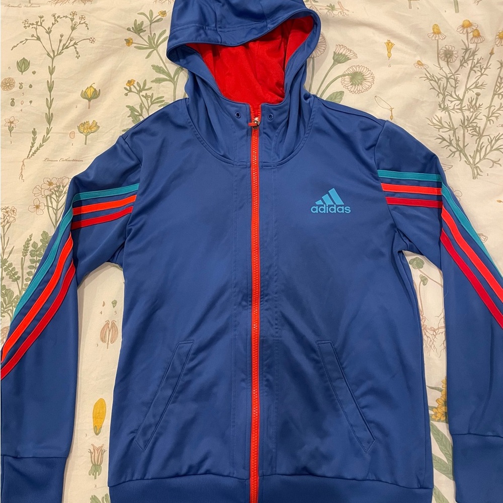 adidas Blue and Red Lightweight Jacket